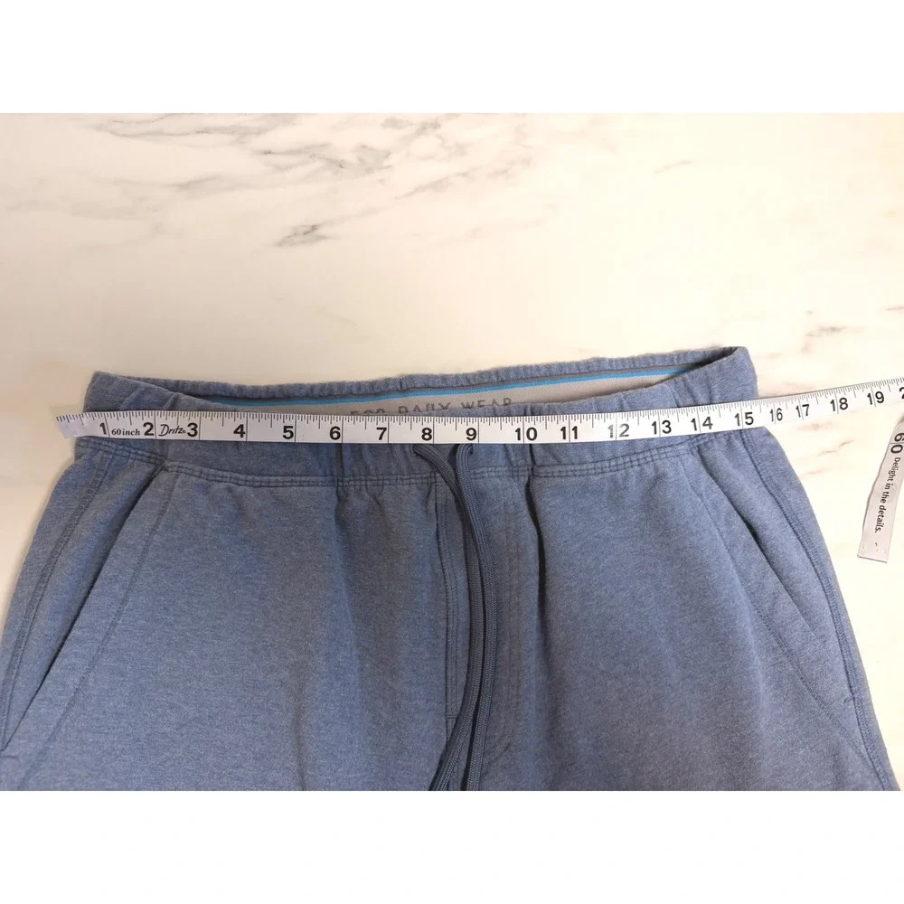 Mack Weldon Sunday Lounge Pants Mens Medium Heather Blue Joggers Drawstring